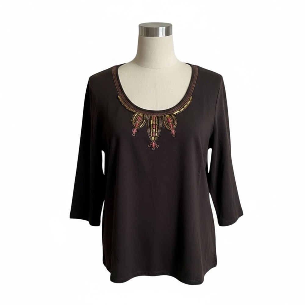 NWT Gemstone accented Coldwater Creek top Size 1X - Picture 7 of 7
